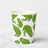 Grüner Frosch Pappbecher (Rückseite)