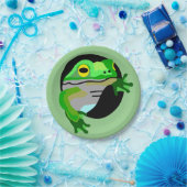 Grüner Frosch Pappteller (Party)
