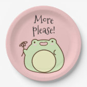 Grüner Frosch Pappteller (Vorderseite)