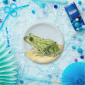 Grüner Frosch Pappteller (Party)