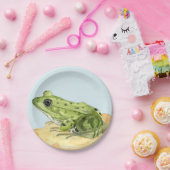 Grüner Frosch Pappteller (Party)