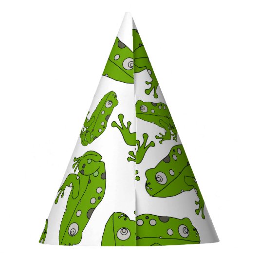 Grüner Frosch Partyhütchen (Rückseite)