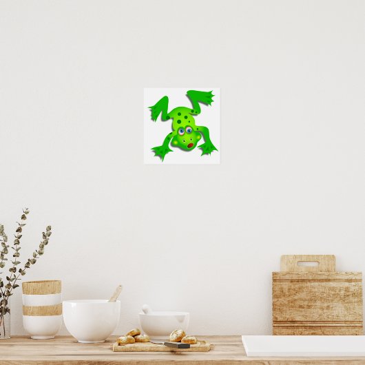 Grüner Frosch Poster (Küche)
