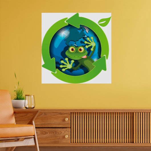 Grüner Frosch Poster