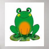 Grüner Frosch Poster (Vorne)