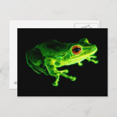 Grüner Frosch Postkarte (Vorne/Hinten)