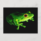 Grüner Frosch Postkarte (Vorderseite)