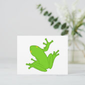 Grüner Frosch Postkarte (Stehend Vorderseite)