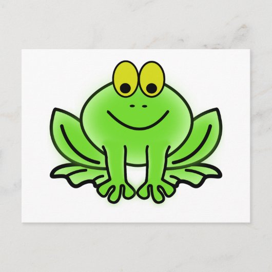 Grüner Frosch Postkarte (Vorderseite)