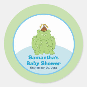 Grüner Frosch-Prinz Round Custom Favor Sticker