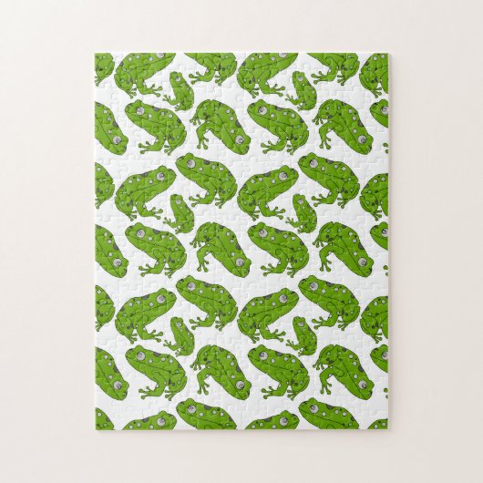 Grüner Frosch Puzzle (Vertikal)