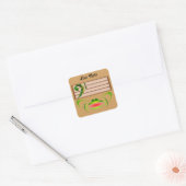 Grüner Frosch Quadratischer Aufkleber (Umschlag)