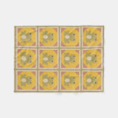 Grüner Frosch Quilt Fleecedecke (Vorderseite (Horizontal))