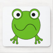 Grüner Frosch. Schauen verwirrt Mousepad (Vorne)