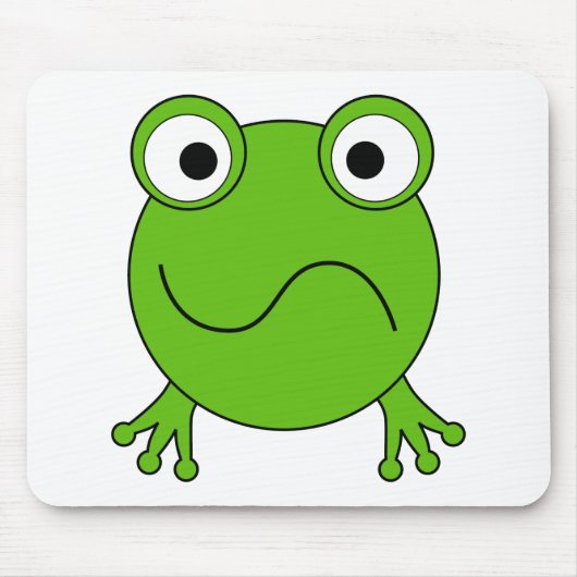 Grüner Frosch. Schauen verwirrt Mousepad (Vorne)