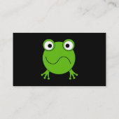 Grüner Frosch. Schauen verwirrt Visitenkarte (Rückseite)