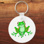 Grüner Frosch Schlüsselanhänger (Vorderseite)