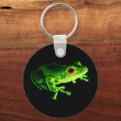 Grüner Frosch Schlüsselanhänger (Vorderseite)