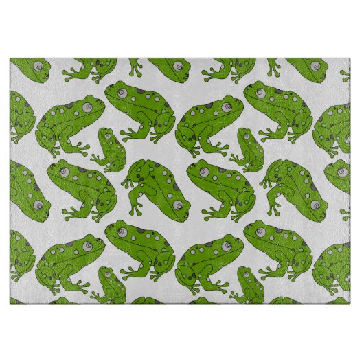 Grüner Frosch Schneidebrett (Vorderseite)