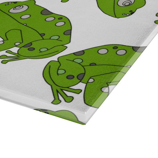 Grüner Frosch Schneidebrett (Ecke)