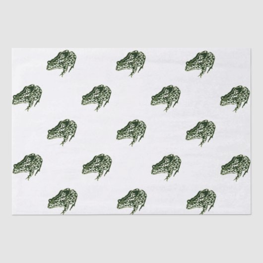 Grüner Frosch Seidenpapier (Vorderseite)