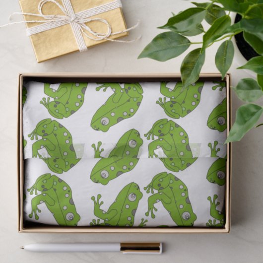Grüner Frosch Seidenpapier (Geschenk)
