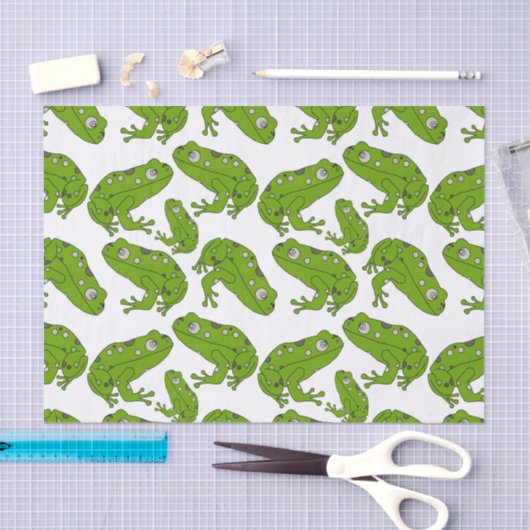 Grüner Frosch Seidenpapier (Handwerk)