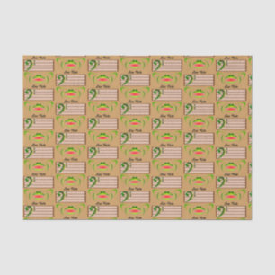 Grüner Frosch Seidenpapier