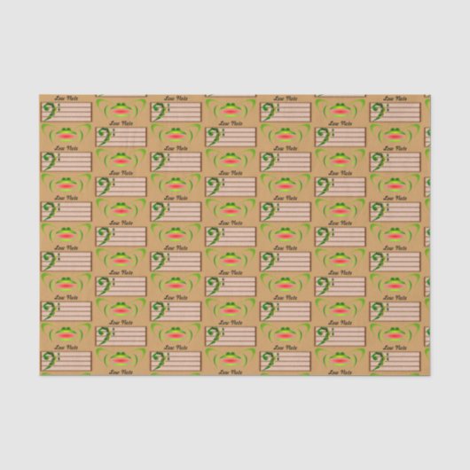 Grüner Frosch Seidenpapier (Vorderseite)
