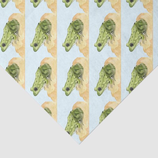 Grüner Frosch Seidenpapier (Ausschnitt)