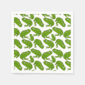 Grüner Frosch Serviette (Vorderseite)