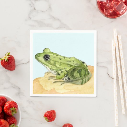 Grüner Frosch Serviette (Beispiel)