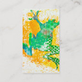 Grüner Frosch-Springen Visitenkarte (Rückseite)