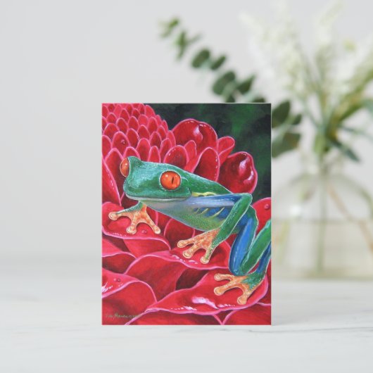 Grüner Frosch Tierart Malerei - Multi Postkarte (Stehend Vorderseite)