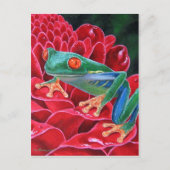 Grüner Frosch Tierart Malerei - Multi Postkarte (Vorderseite)