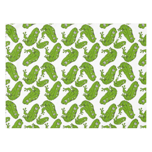 Grüner Frosch Tischdecke (Vorderseite (Horizontal))