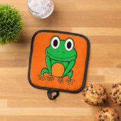 Grüner Frosch Topflappen (Oben Unten)
