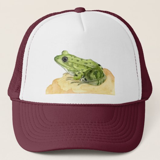 Grüner Frosch Truckerkappe (Vorderseite)