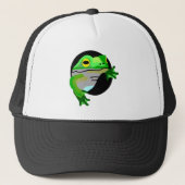 Grüner Frosch Truckerkappe (Vorderseite)