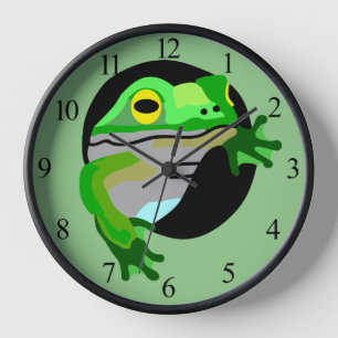 Grüner Frosch Uhr