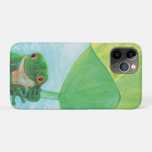 Grüner Frosch unter Lily Pad Case-Mate iPhone Hülle (Rückseite (Horizontal))