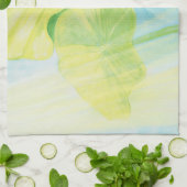 Grüner Frosch unter Lily Pad Geschirrtuch (Gefaltet)