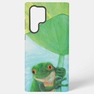 Grüner Frosch unter Seerosenblatt Samsung Galaxy Hülle