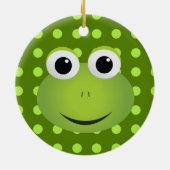 Grüner Frosch-Verzierung Keramik Ornament (Hinten)