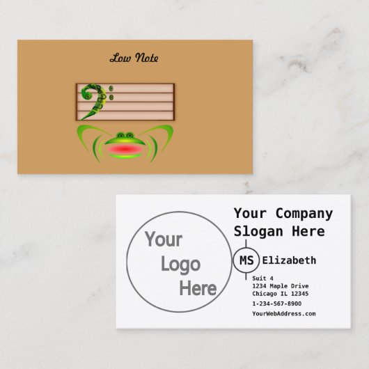 Grüner Frosch Visitenkarte (Vorne/Hinten)