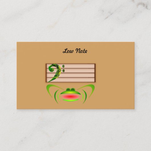 Grüner Frosch Visitenkarte (Vorderseite)