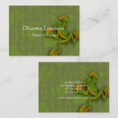 Grüner Frosch-Visitenkarte Visitenkarte (Vorne/Hinten)