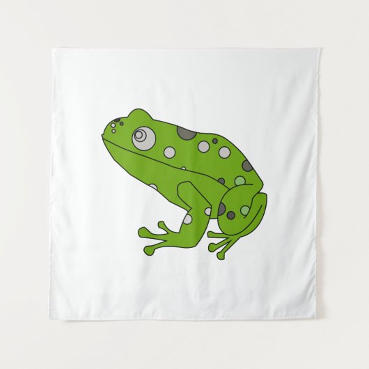 Grüner Frosch Wandteppich (Vorderseite)