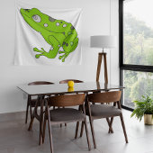 Grüner Frosch Wandteppich