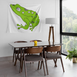 Grüner Frosch Wandteppich